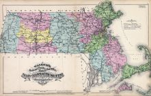 Massachusetts State Map, Springfield 1882
